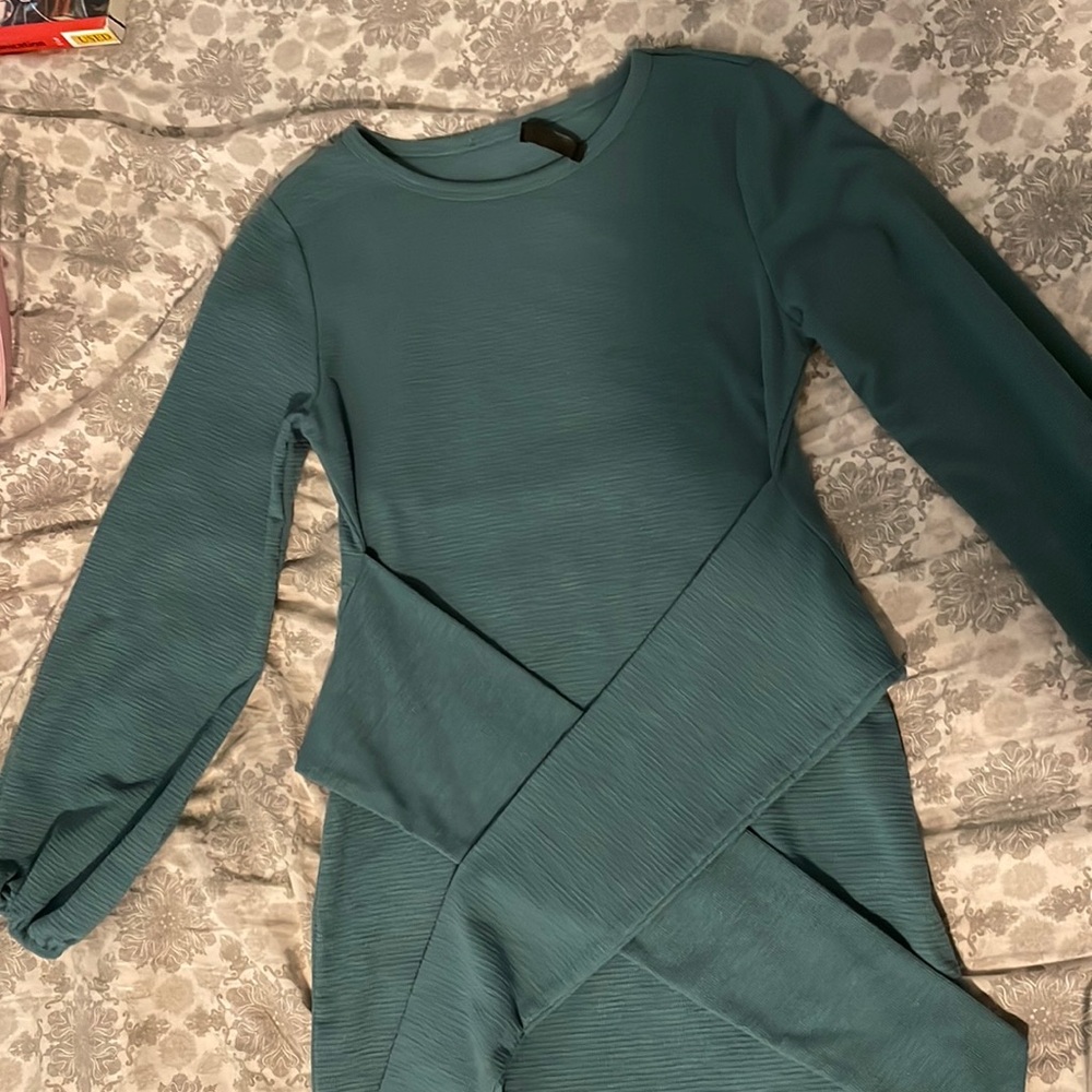 Blue Long Sleeve dress